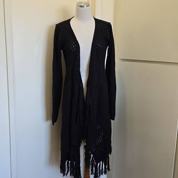 Muche et Muchette "Angel"Black long cardigan, NWT O/S - Picture 1 of 9